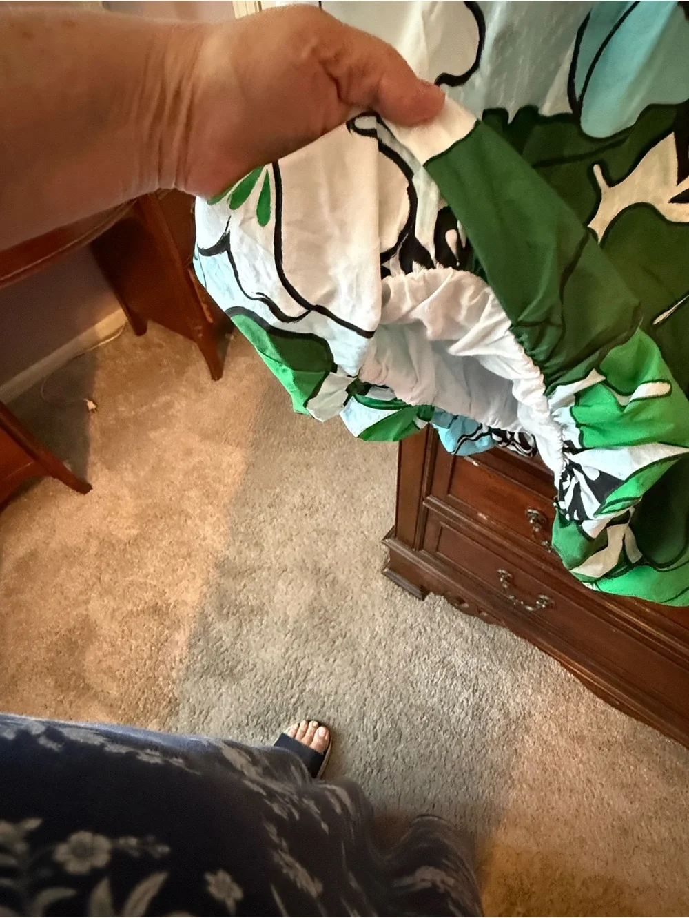 Ann Taylor Green White Floral Balloon Crop Top Size Med